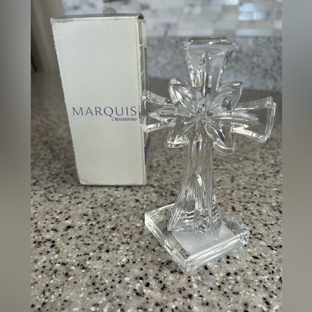 Marquis by Waterford Crystal Cross Figurine 4 inch